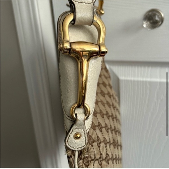 Authentic Gucci GG Creole Horse Bit Monogram Logo Satchel - Picture 6 of 16